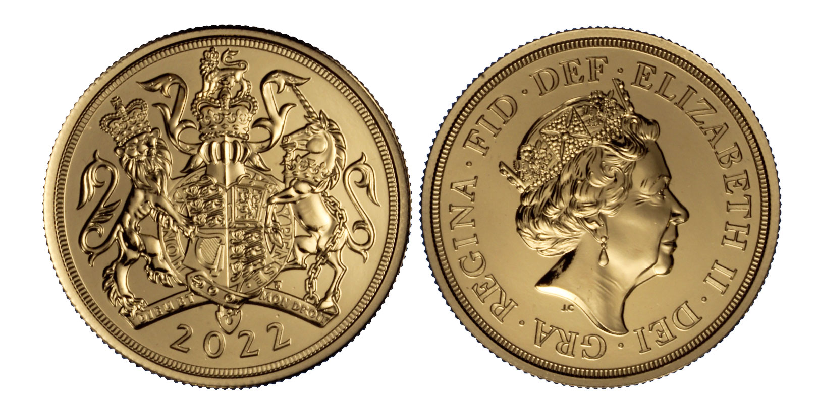 "Giubileo di Platino" - 2 sterline gr. 15,96 in oro 917/