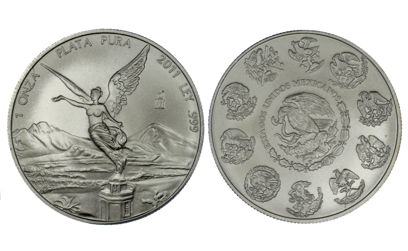 "Libertad" - moneta da 1 oncia gr. 31,103 (1 oz) in argento 999/°°°