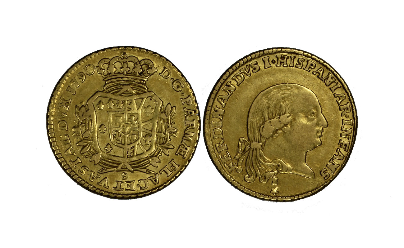 Ferdinando di Borbone - Doppia gr. 7,14 in oro 891/