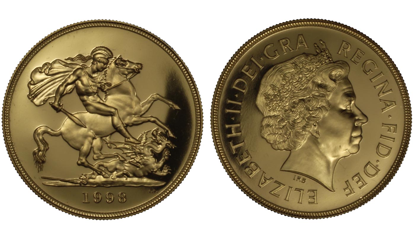 Regina Elisabetta - 5 sterline gr. 39,94 in oro 917/000