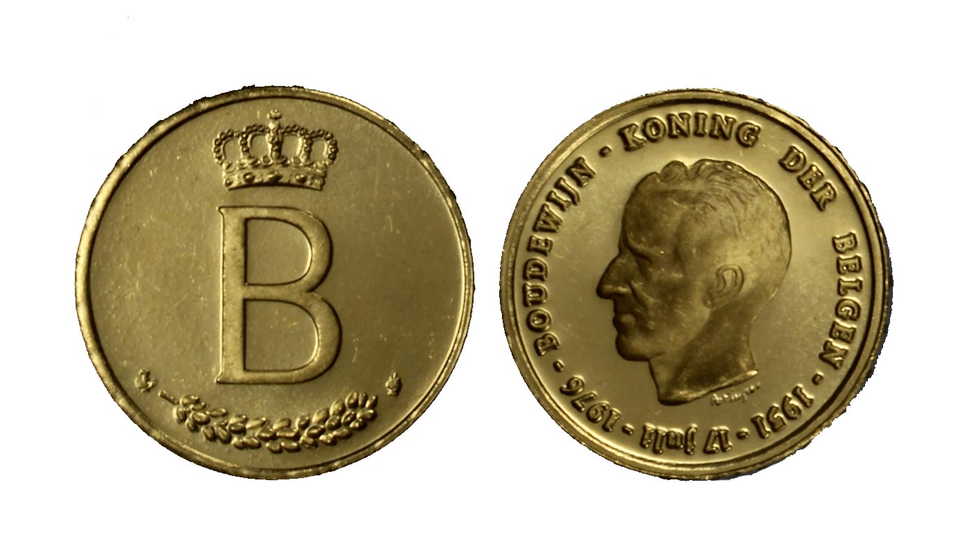 Re Baldovino - 20 franchi gr. 6,45 in oro 900/ - Der Belgen