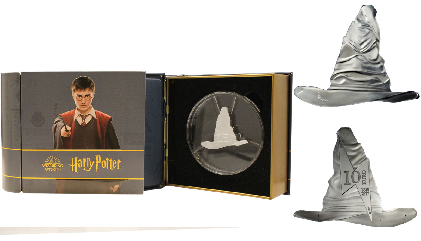 "Harry Potter - Cappello Magico" - 10 euro gr. 22,2 in ag 999/000 - Tiratura limitata 5000 pezzi 