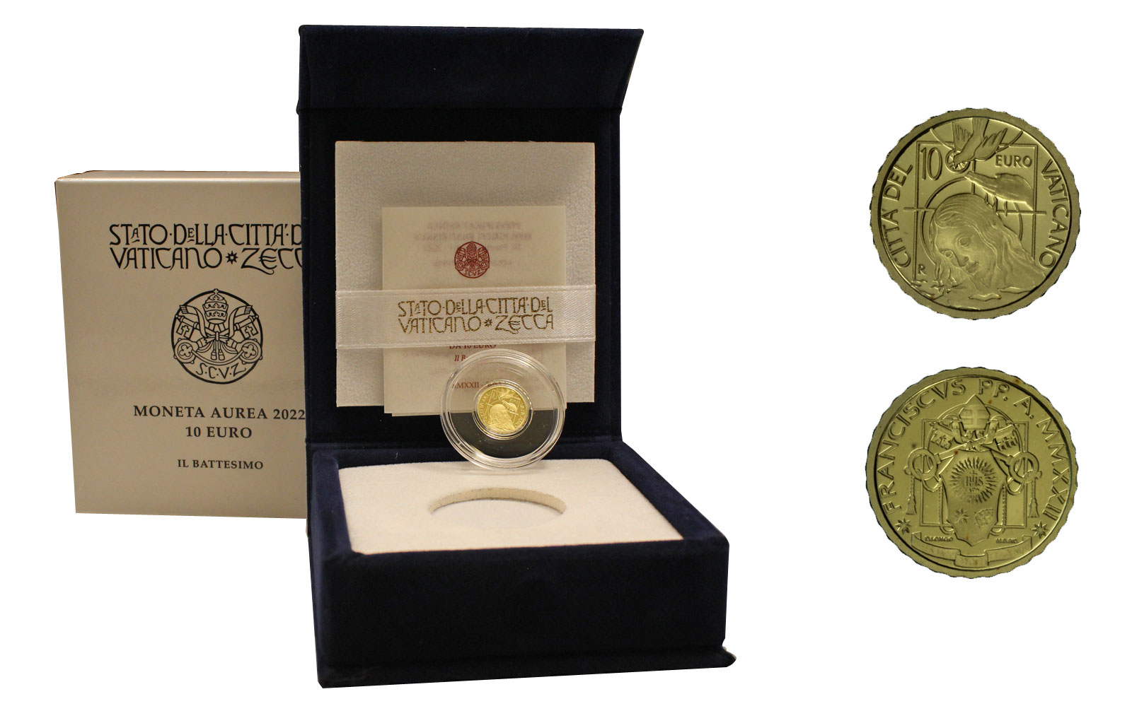 "Il Battesimo" - 10 euro gr. 3,00 in oro 917/000 - Tiratura limitata 2400 pezzi 