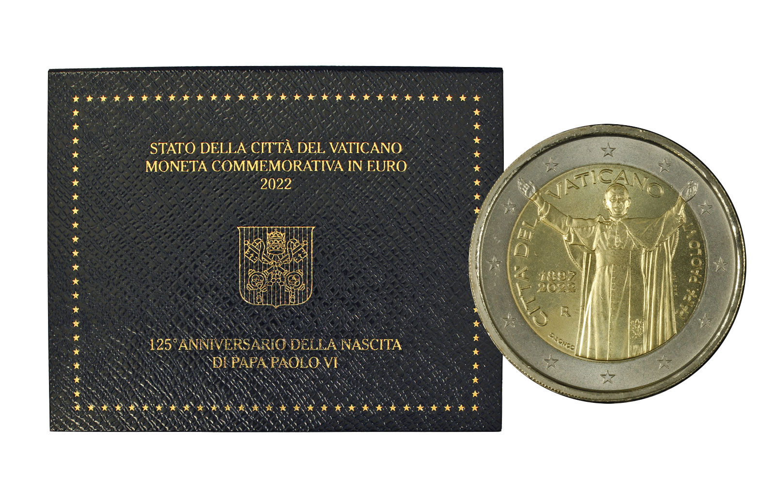 "125 anniversario nascita di Papa Paolo VI" - 2 Euro - In conf. originale