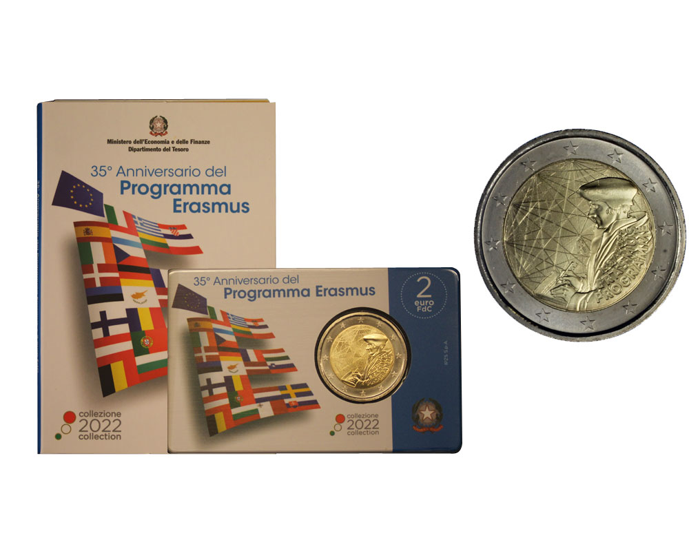 "35 anniversario del Programma Erasmus" - 2 Euro - In coincard