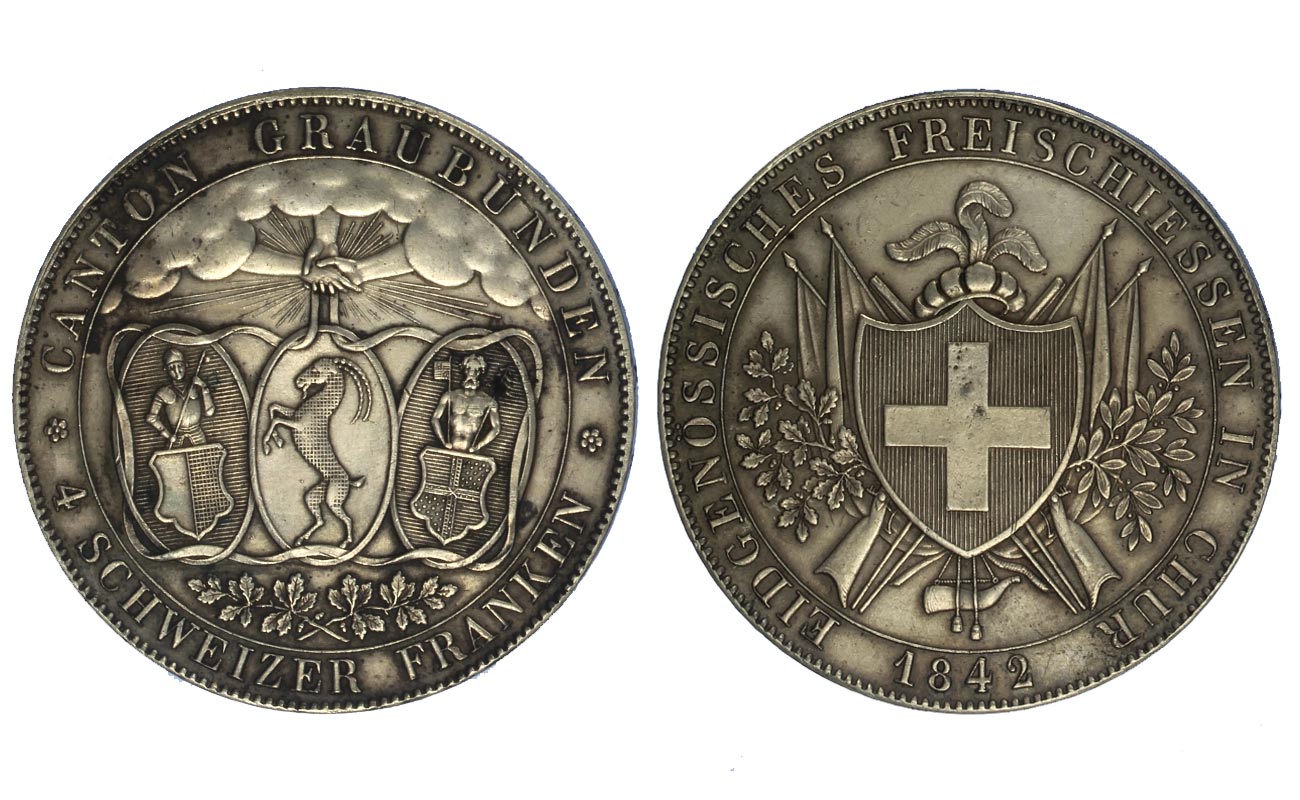 Tiri Federali - Chur - 4 franchi in argento