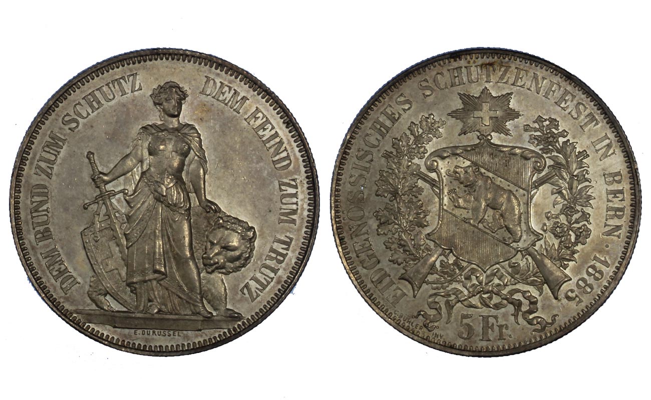 Tiri Federali Berna - 5 franchi in argento