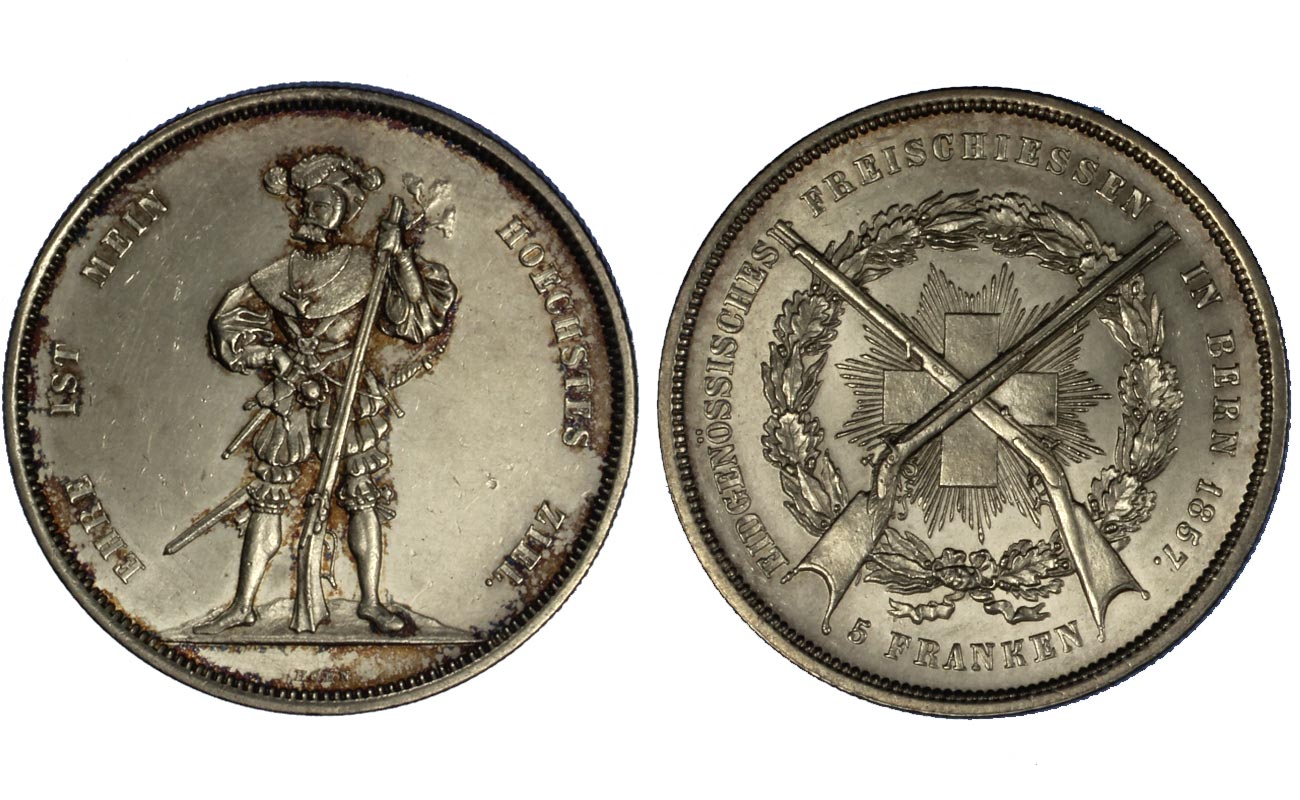 Tiri Federali - Berna - 5 franchi in argento