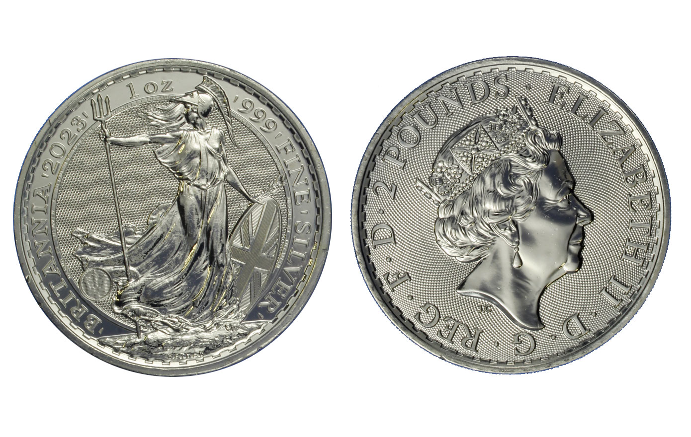 "Britannia" - moneta da 2 sterline (1 oncia) gr. 31,10 in ag.999/000