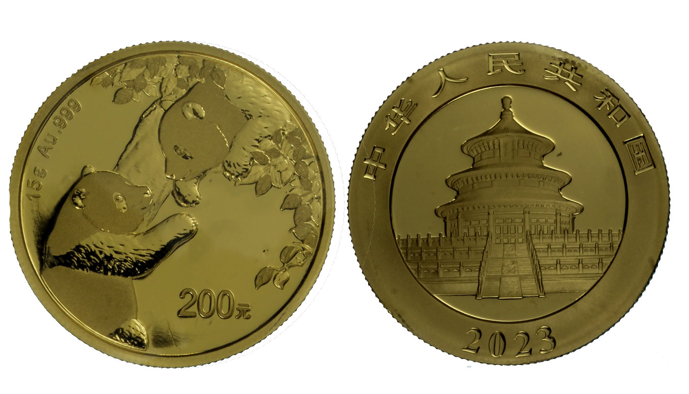 Panda 200 Yuan gr. 15,00 in oro 999/000 