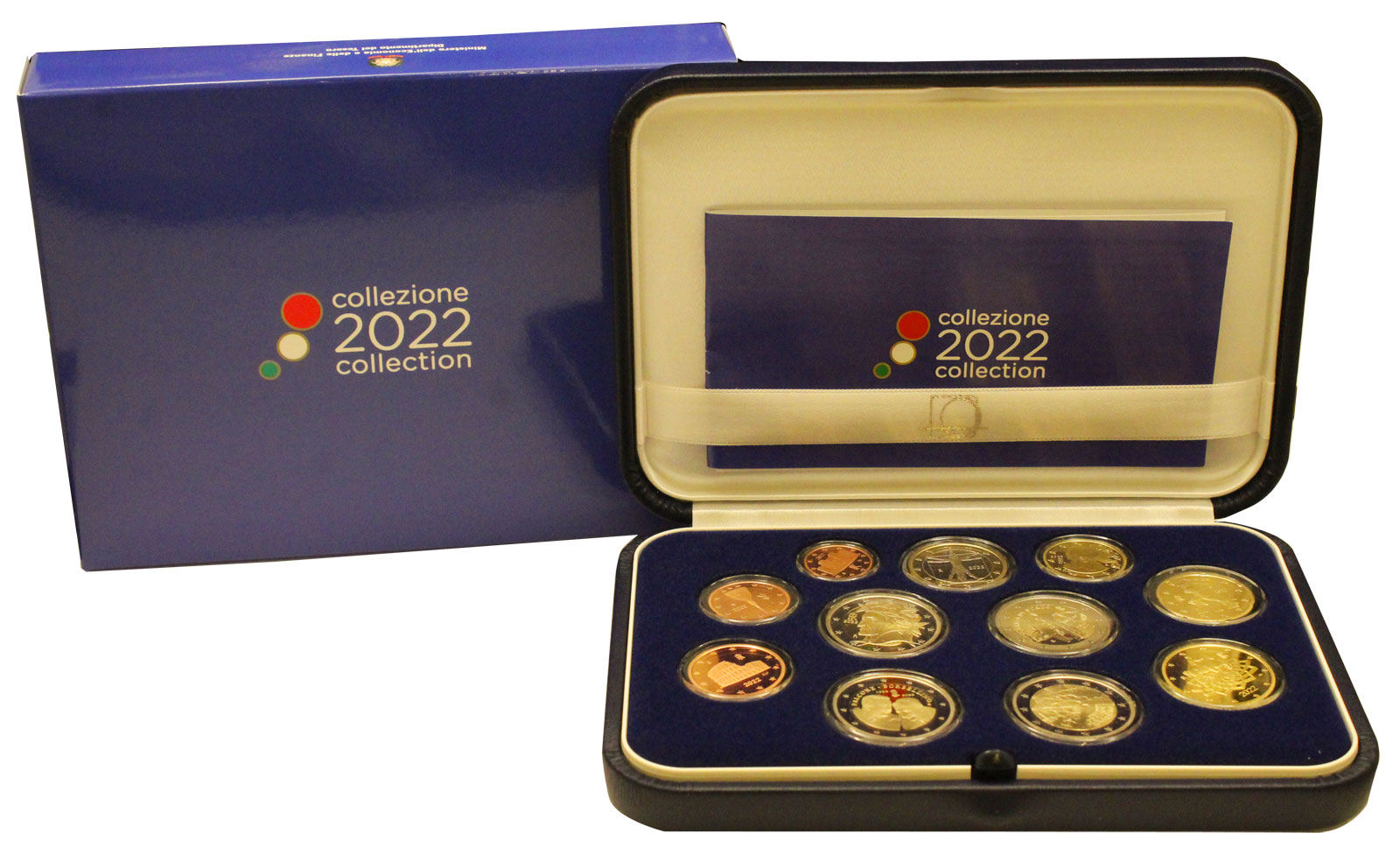 Serie completa di 11 monete con 2 ¤ "Falcone e Borsellino", "Polizia di Stato" ed "Erasmus"