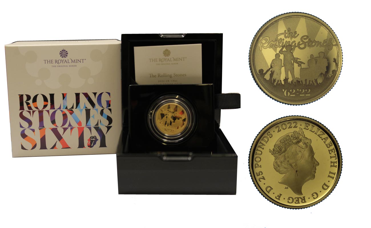 "Rolling Stones" - 25 pounds gr.7,80 in oro 999/000 - Tiratura 1000 pezzi