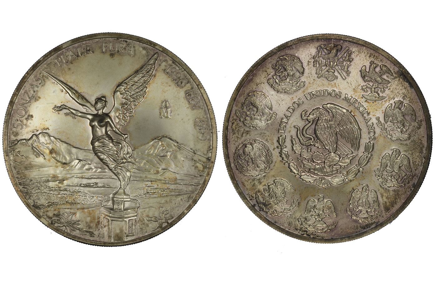 "Libertad" - moneta da 5 oz gr. 155,51 (5 oz) in argento 999/000 