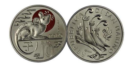 Serie "Calendario Lunare - Topo" - moneta da 10 euro in cupronichel 