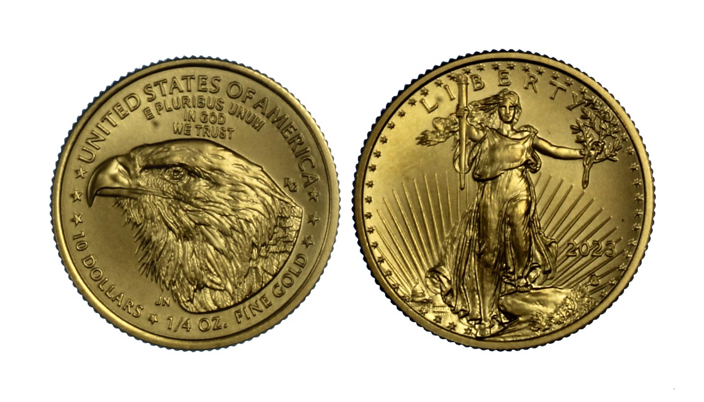 "American Eagle" - 1/4 di oncia gr. 8,483 in oro 917/