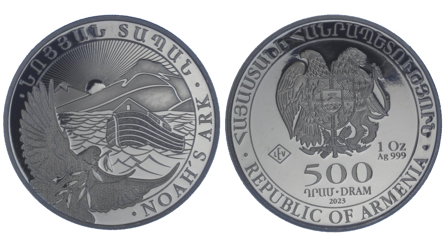 "Arca di Noè" - moneta da 500 Dram (1oz) gr. 31,103 in ag 999/000