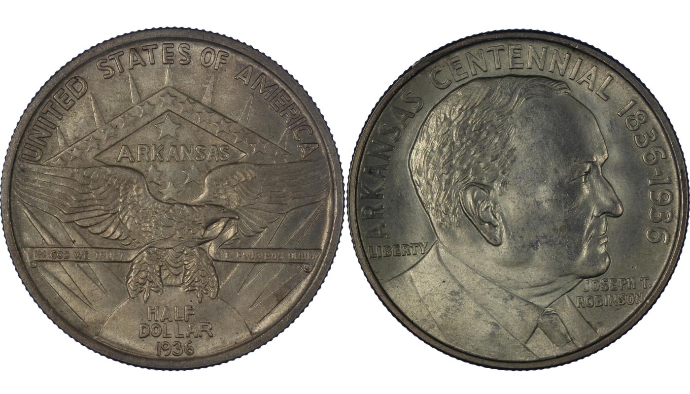 Arkansas - mezzo dollaro - gr.12,50 in ag.900/000 