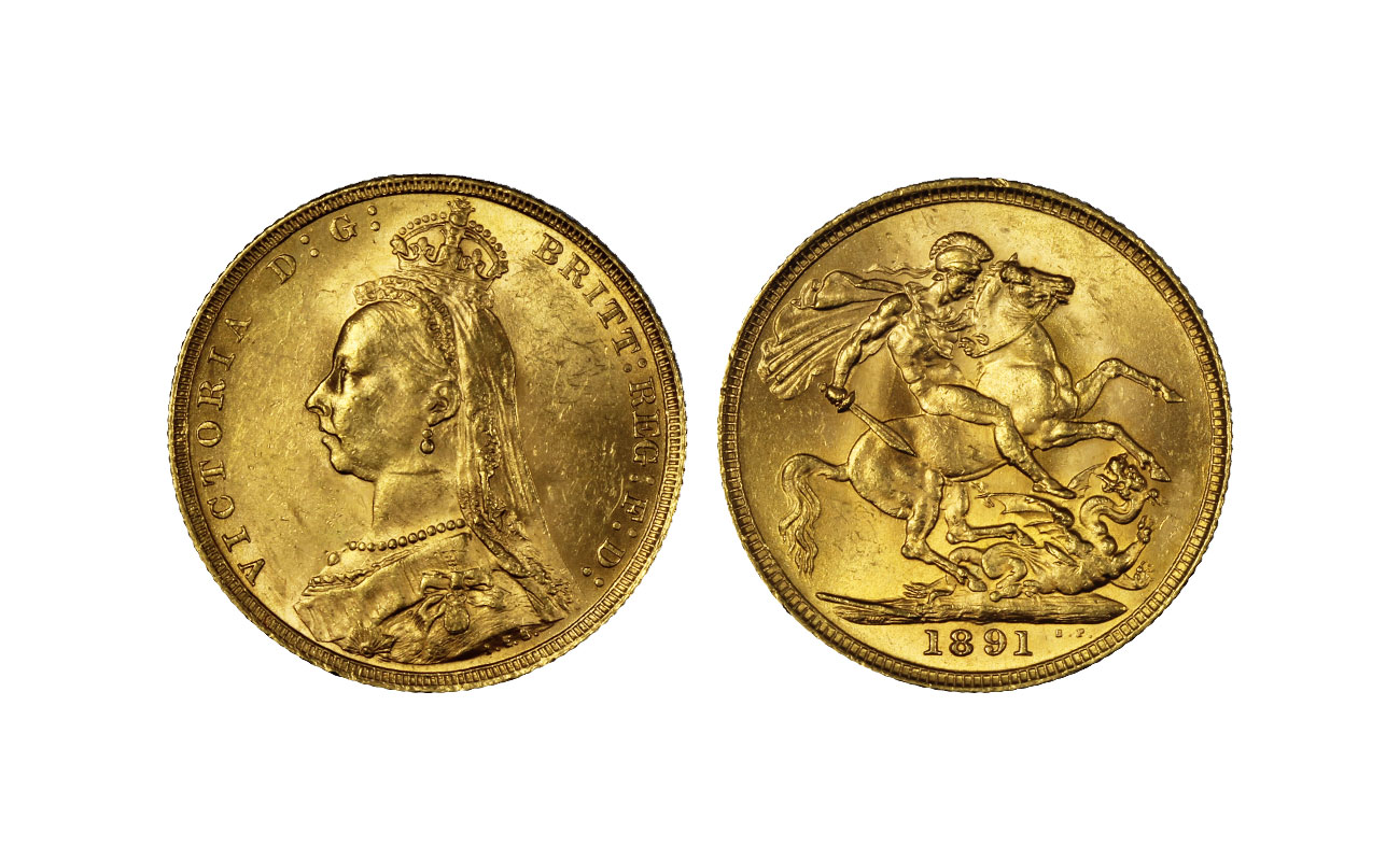 Regina Vittoria - sterlina gr. 7,98 in oro 917/°°°
