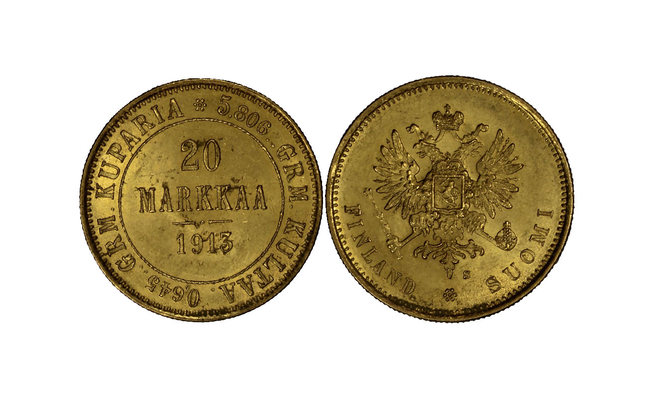 Nicola II di Russia- 20 marchi gr. 6,45 in oro 900/°°°