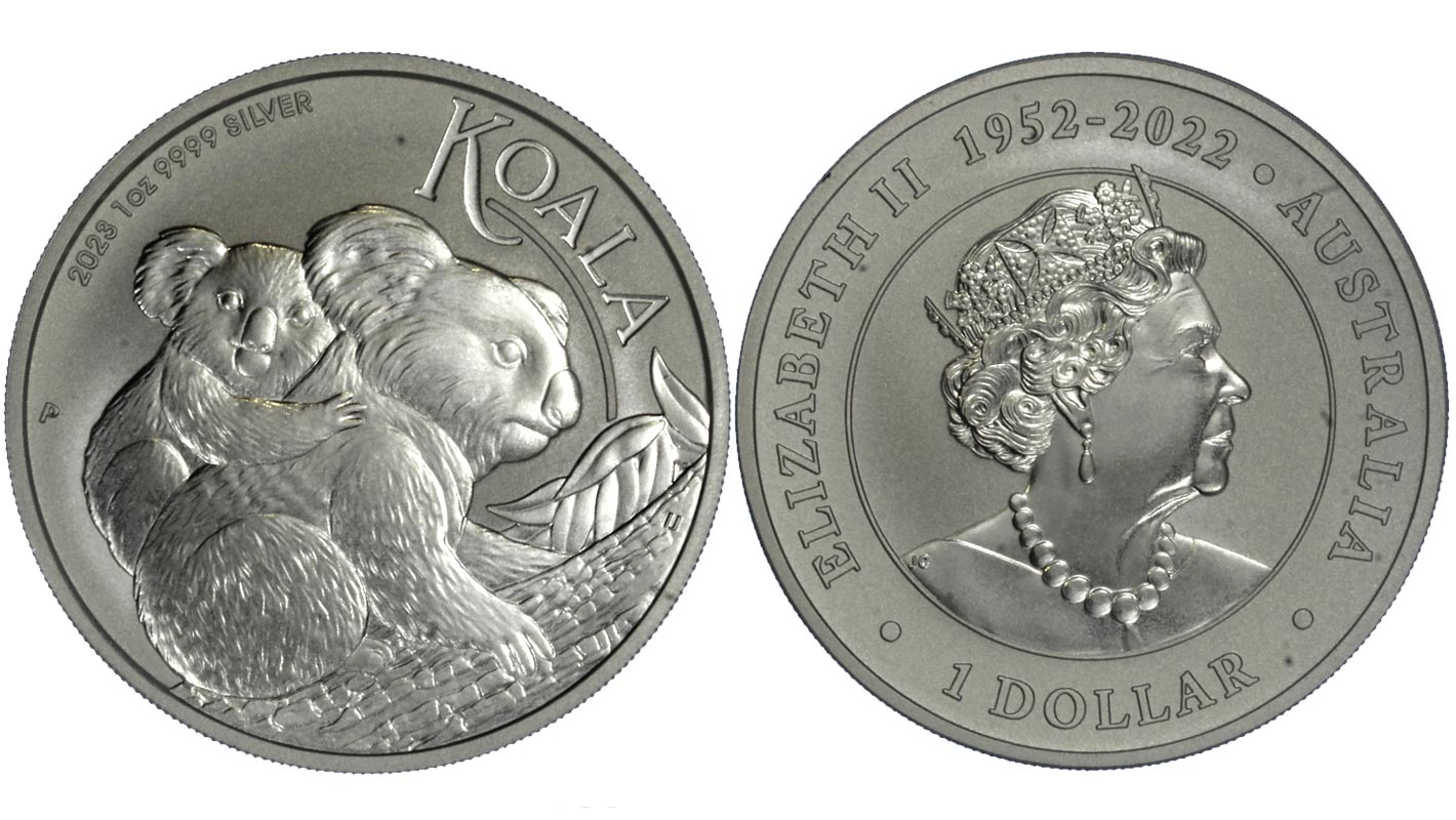 "Koala" - 1 dollaro gr. 31,103 (1 oz) in ag. 999/°°° - Lotto di 10 pezzi