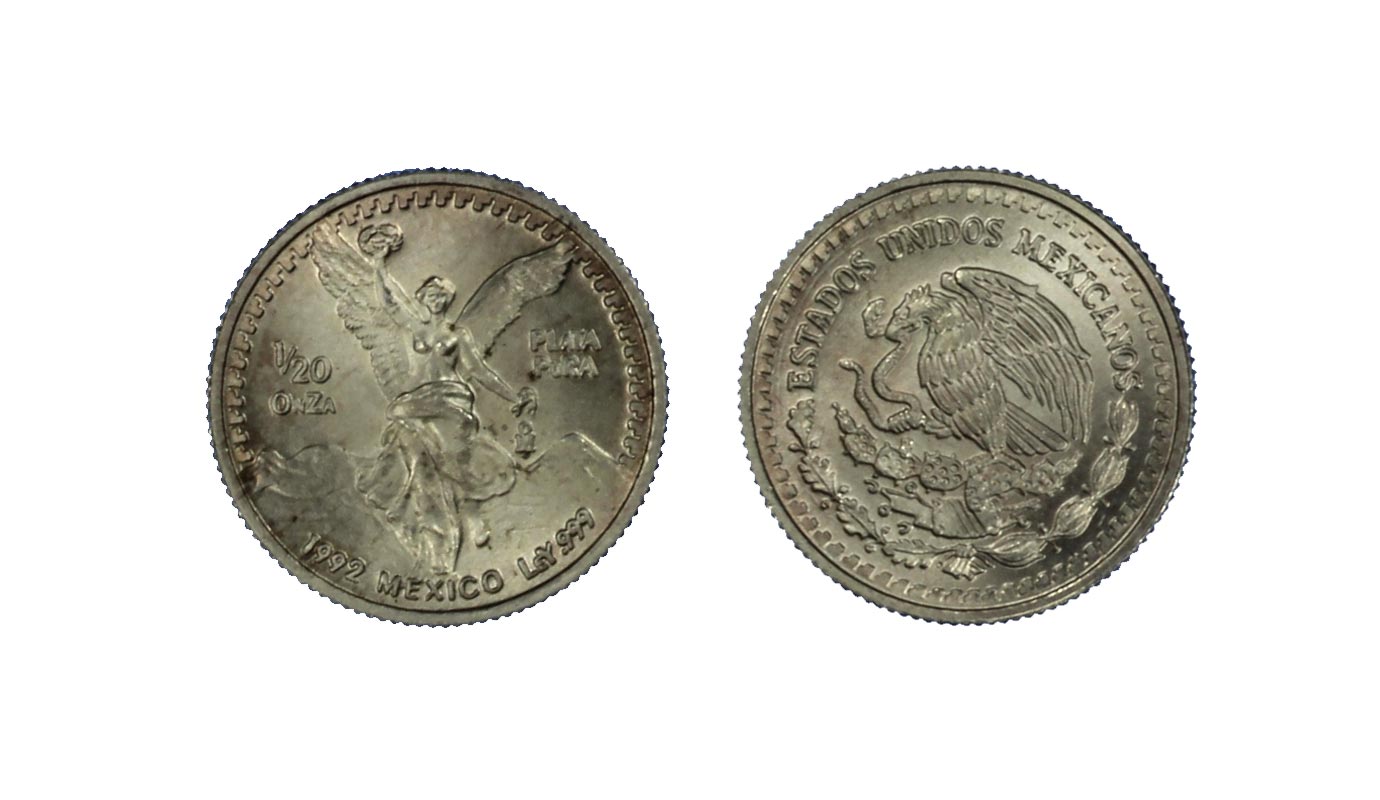  "Libertad" - moneta da 1/20 oncia gr. 1,55 in argento 999/000