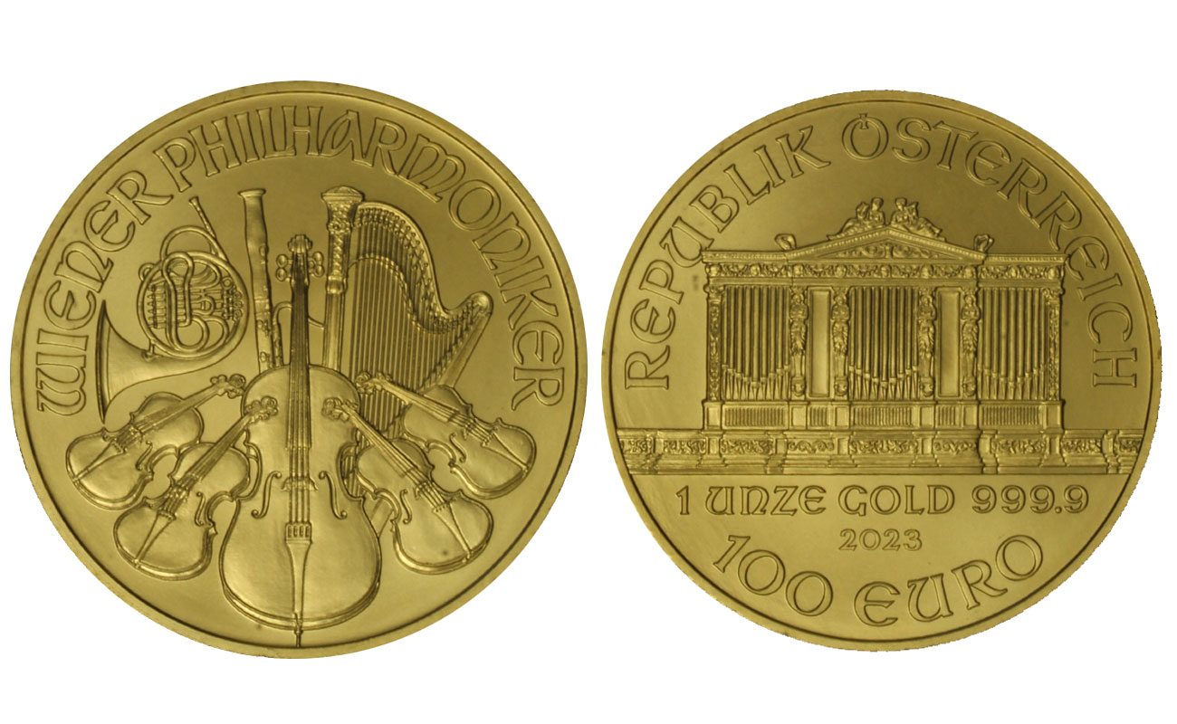 Philarmonica - 100 euro gr. 31,103 in oro 999/000