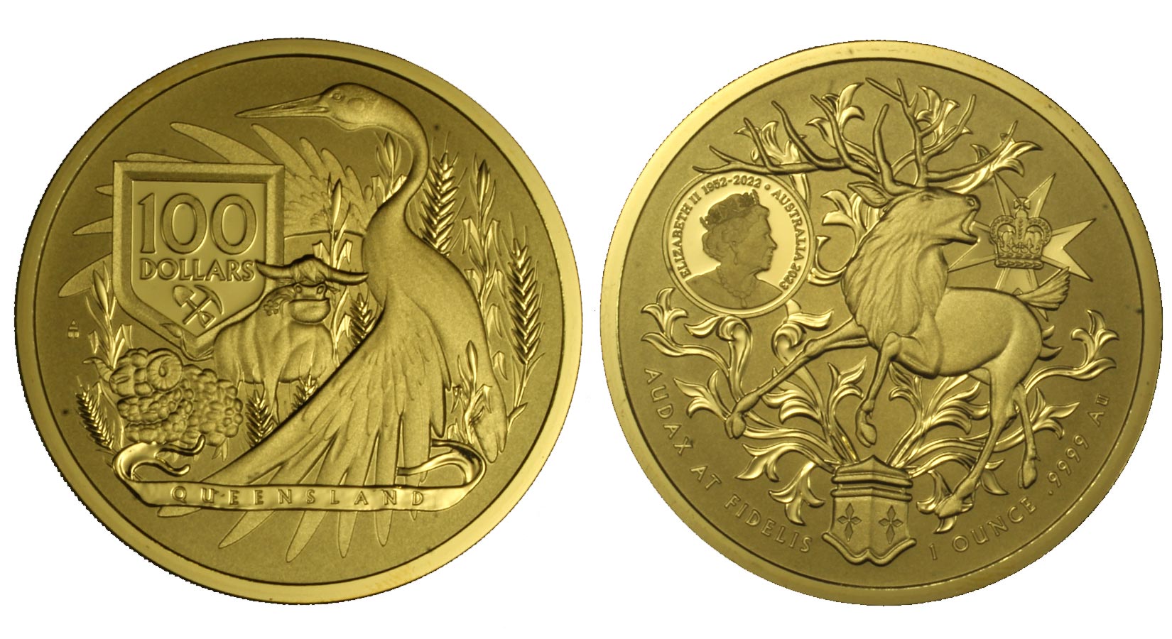 Stemma dell' Australia - 100 dollari gr. 31,103 in oro 999/000 - Tiratura 5.000 pezzi
