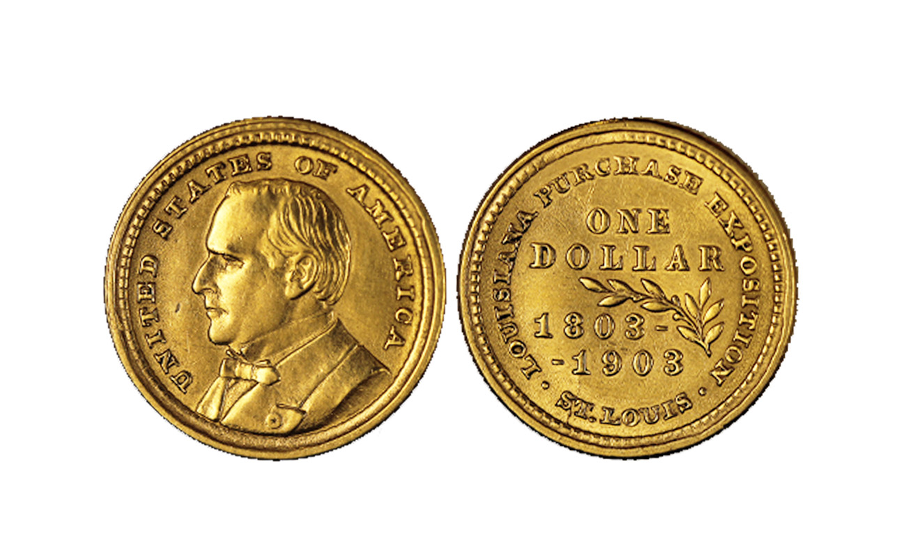 "Busto di McKinley" - Luisiana Exposition dollaro gr. 1,67 in oro 900/