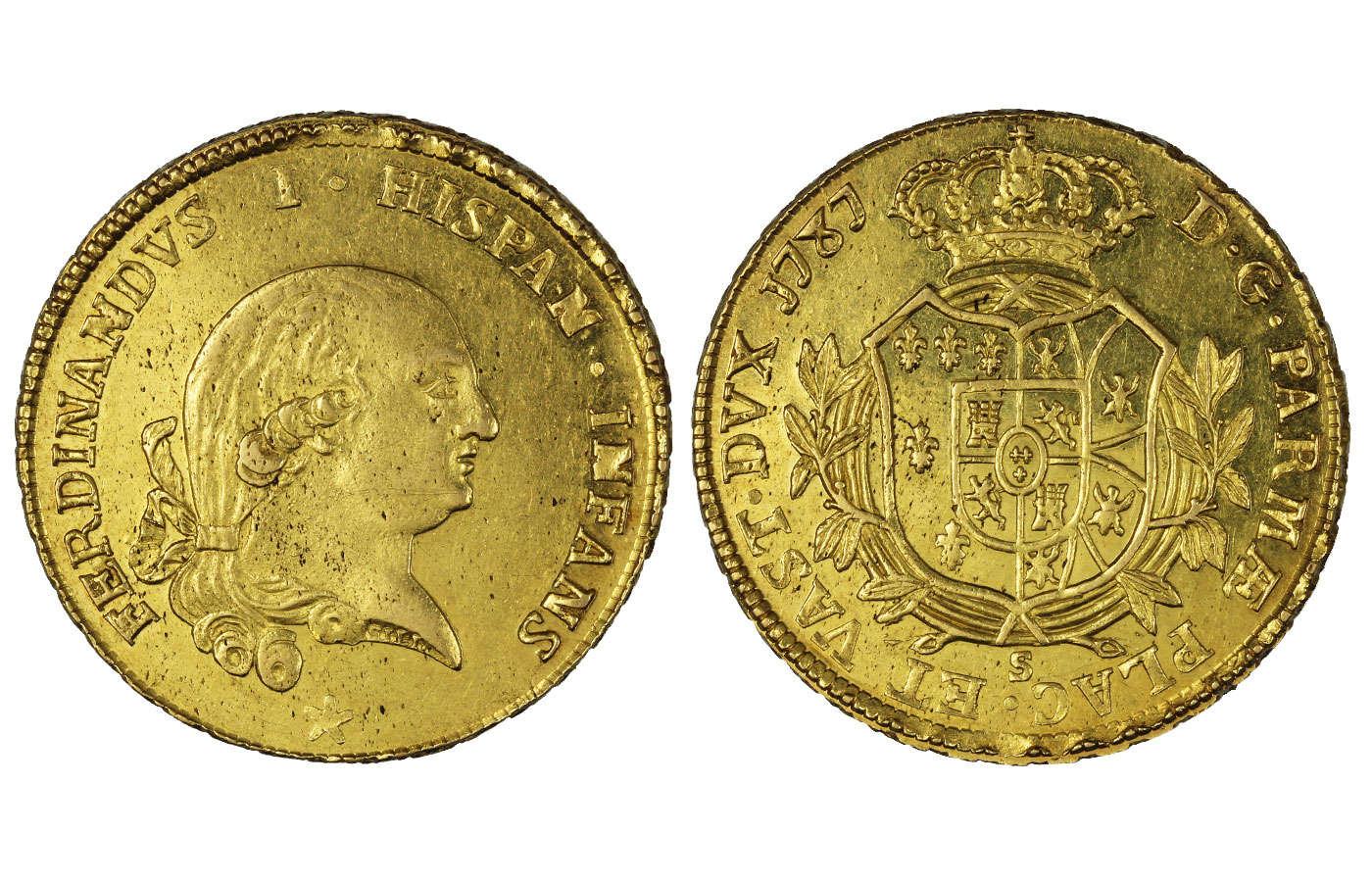 Ferdinando di Borbone - 4 doppie gr. 28,56 in oro 891/