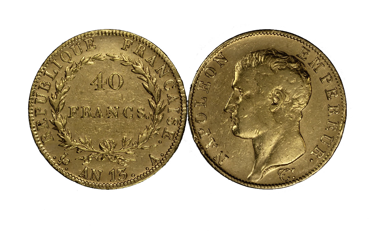 Napoleone Imperatore - 40 Franchi gr. 12,90 in oro 900/