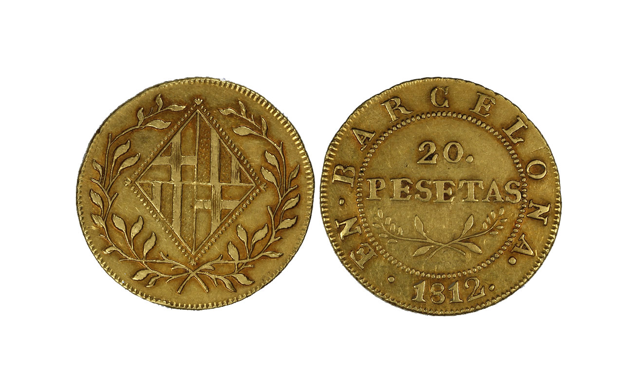 20 pesetas gr. 6.7 in oro 875/