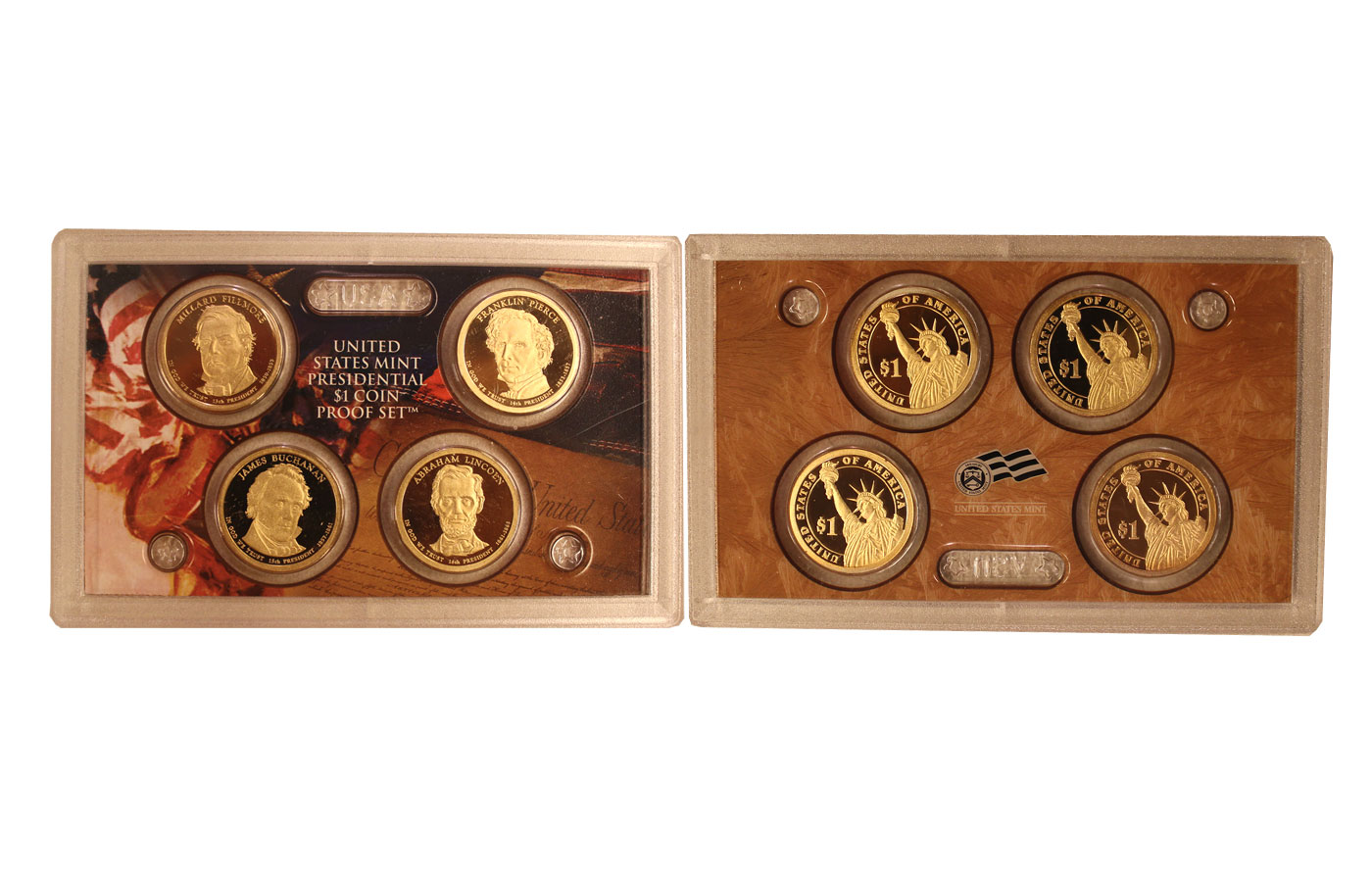 Presidenti - set da quattro monete da 1 dollaro zecca di San Francescisco- in conf. originale