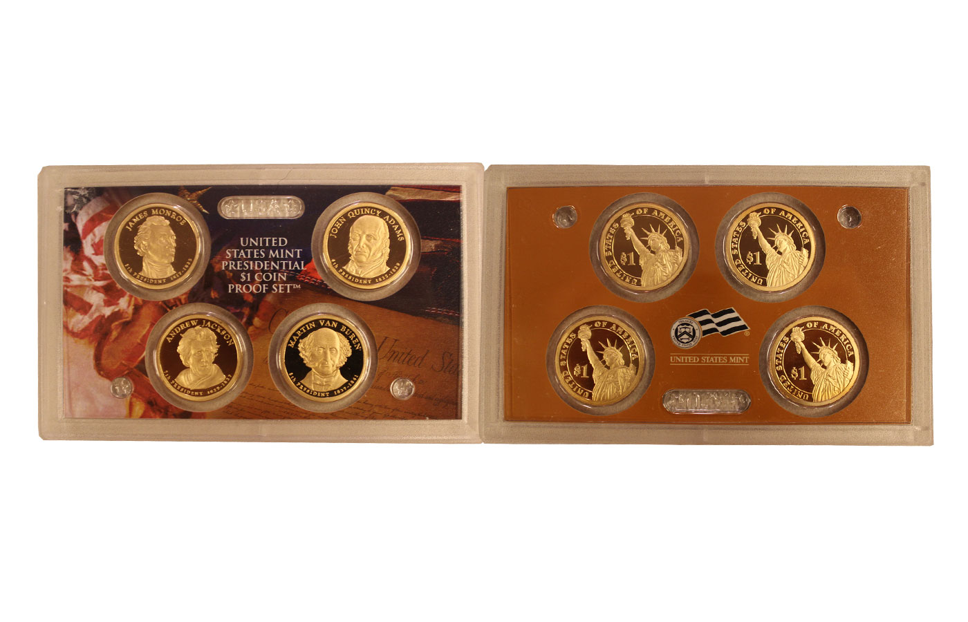 Presidenti - set da quattro monete da 1 dollaro- in conf. originale