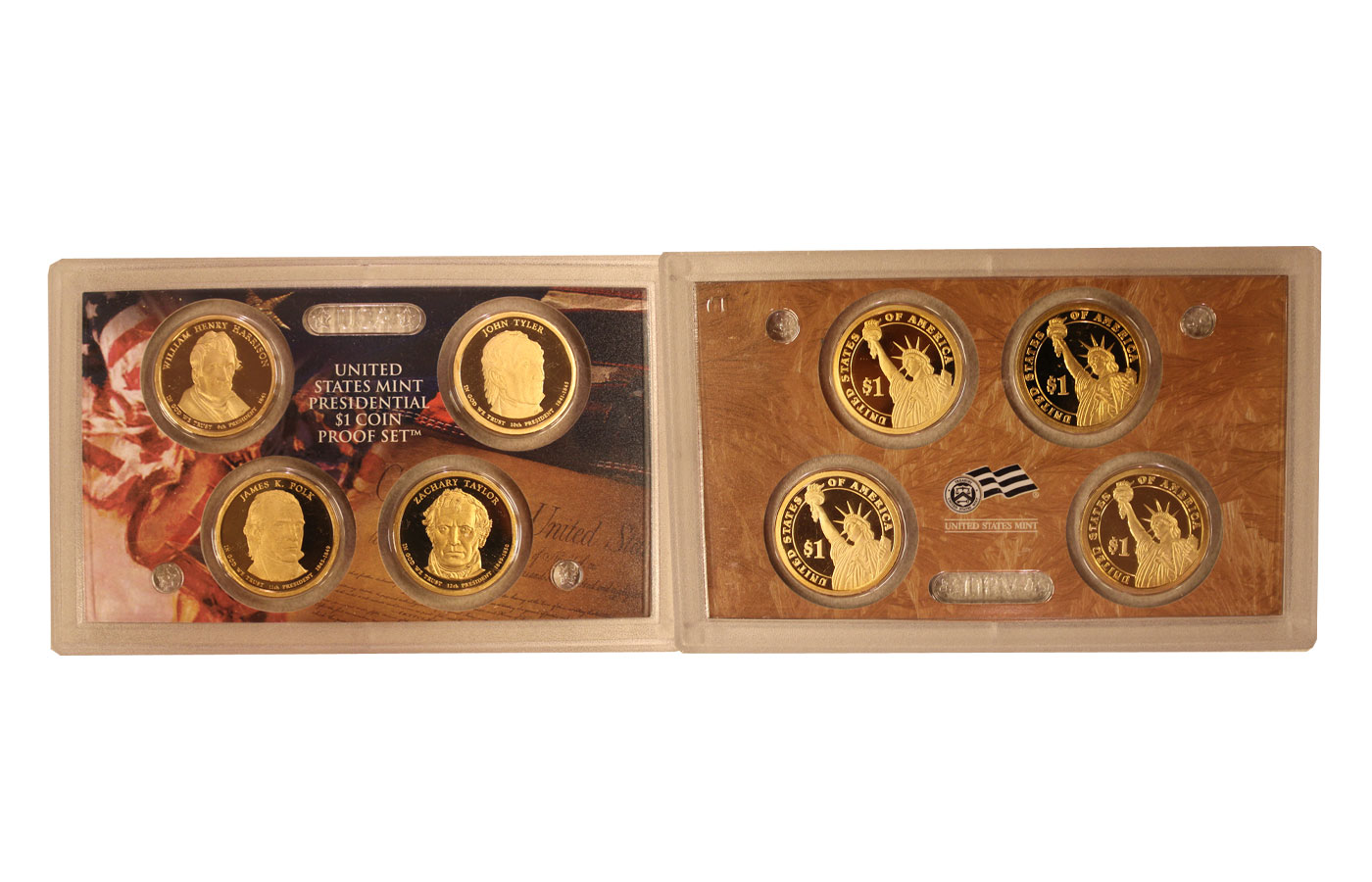 Presidenti - set da quattro monete da 1 dollaro - in conf. originale