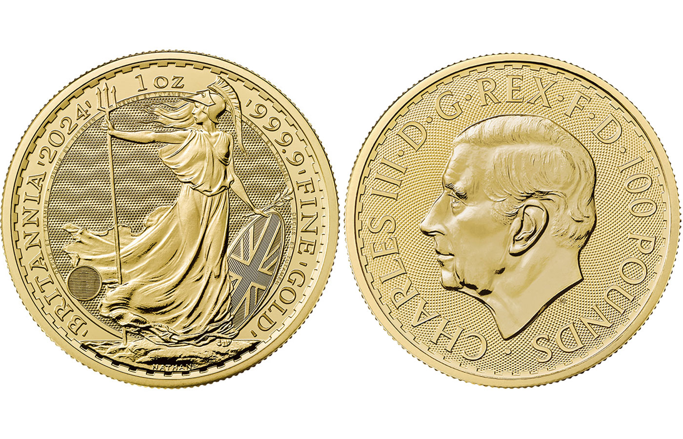 "Britannia" - Re Carlo III - Oncia gr. 31,103 in oro 999/