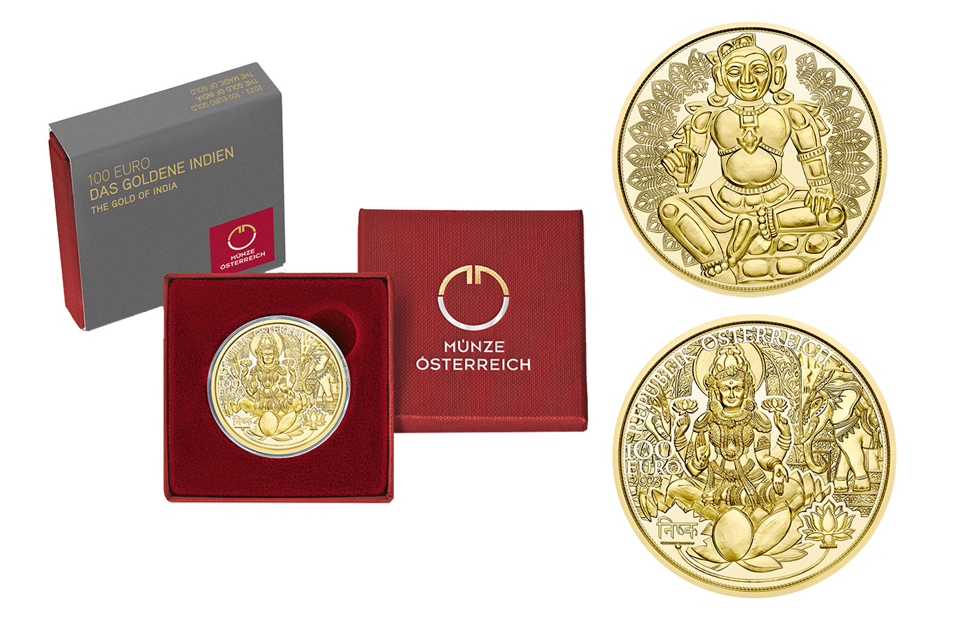 "La magia dell'oro: India" - 100 euro gr. 15.78 in oro 986/ - in confezione originale 
