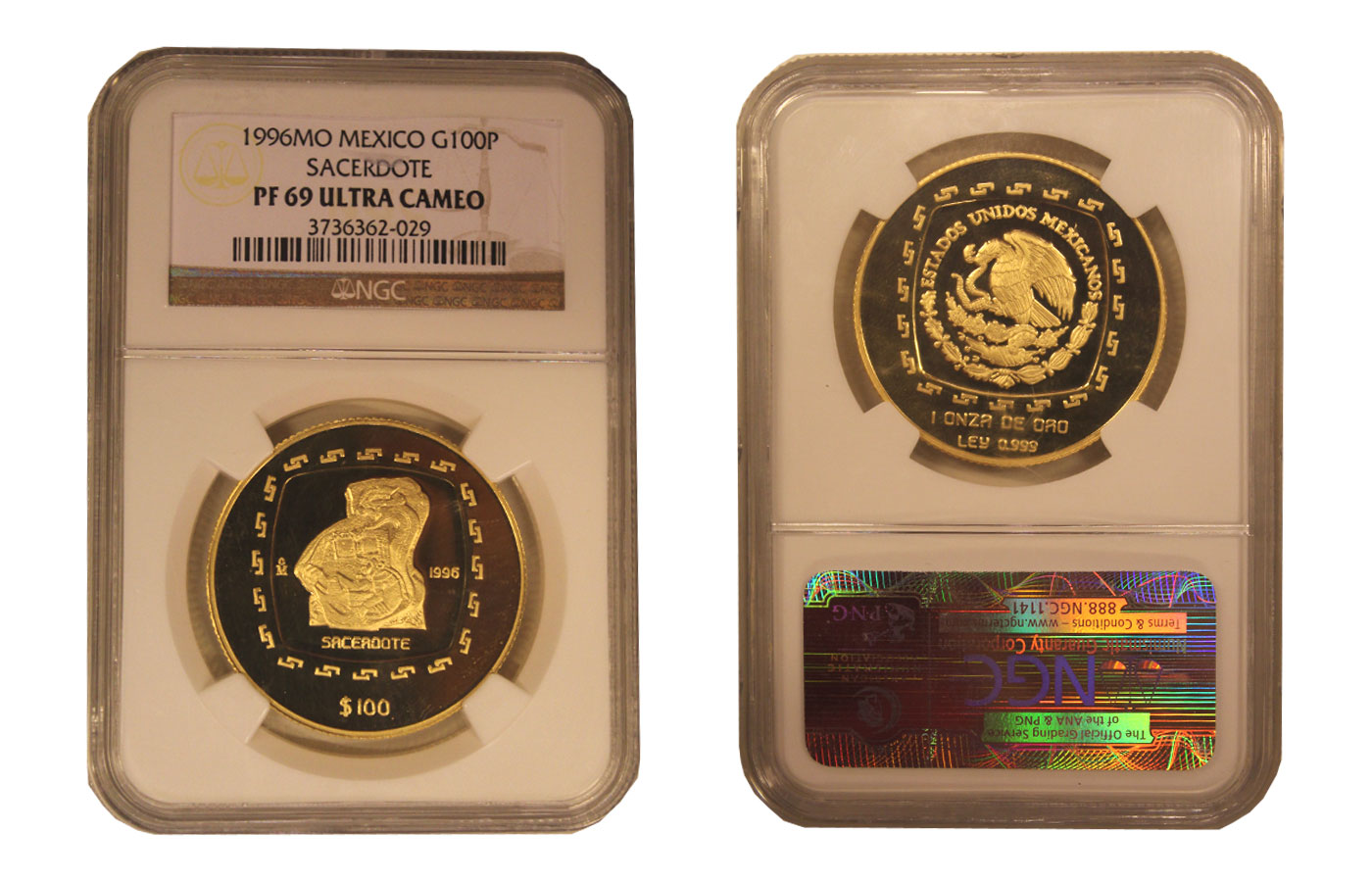 "Sacerdote" - 100 pesos gr. 31.10 in oro 999/ -in slab