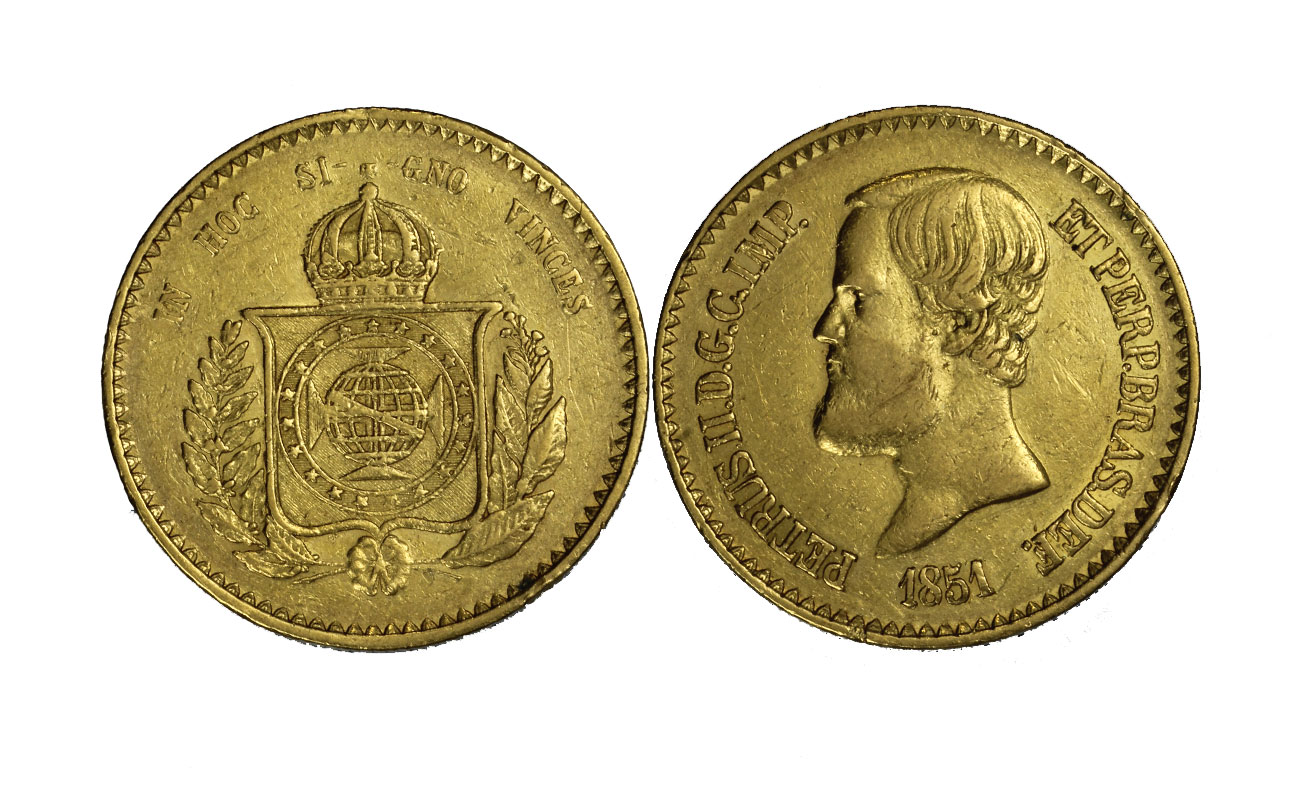 "Re Pietro II" - 20.000 reis gr. 17,92 in oro 917/°°°