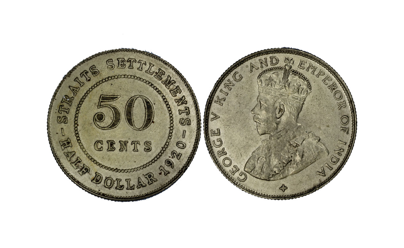 Re Giorrgio V - 50 cents gr. 8,42 in ag. 500/