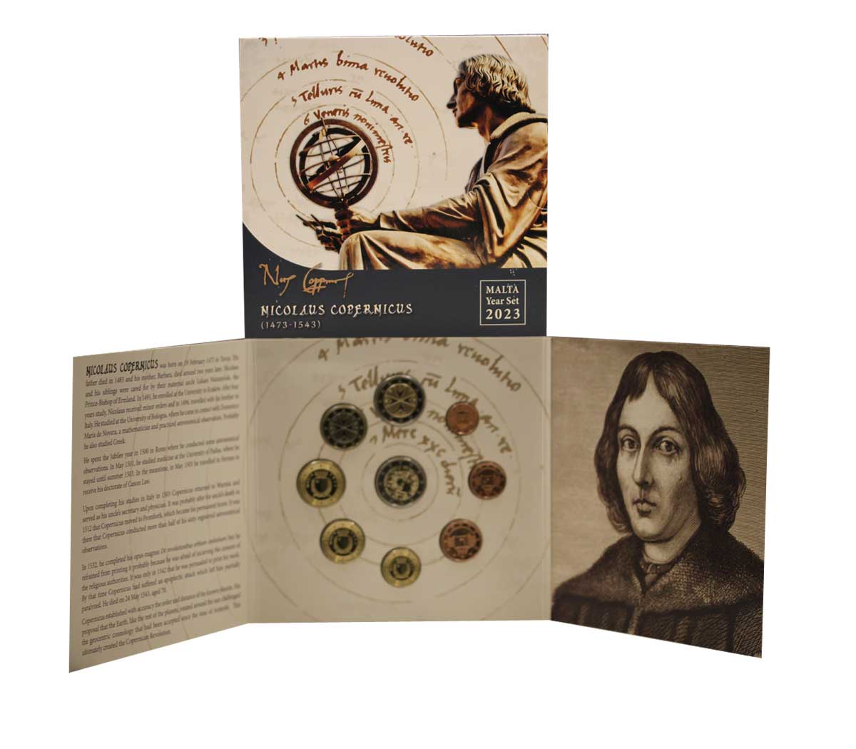 Serie divisionale di 9 monete compreso 2 "Niccol Copernico " - Conf. originale