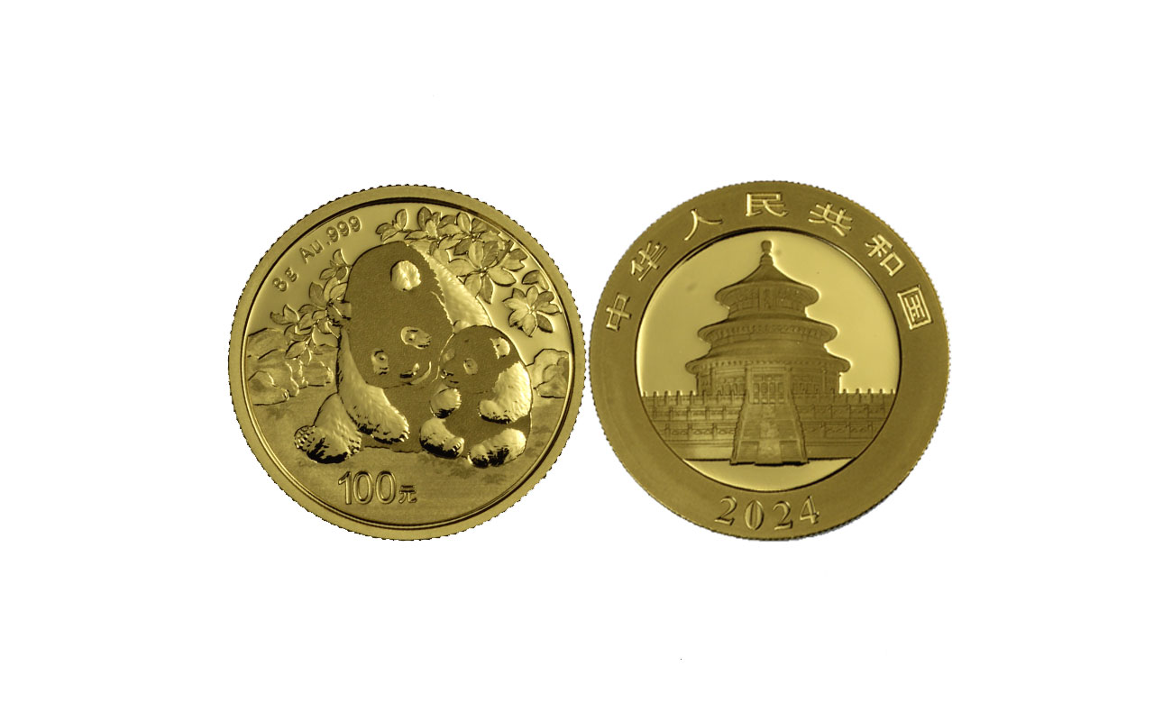 "Panda" - 100 Yuan gr. 8,00 in oro 999/°°° 