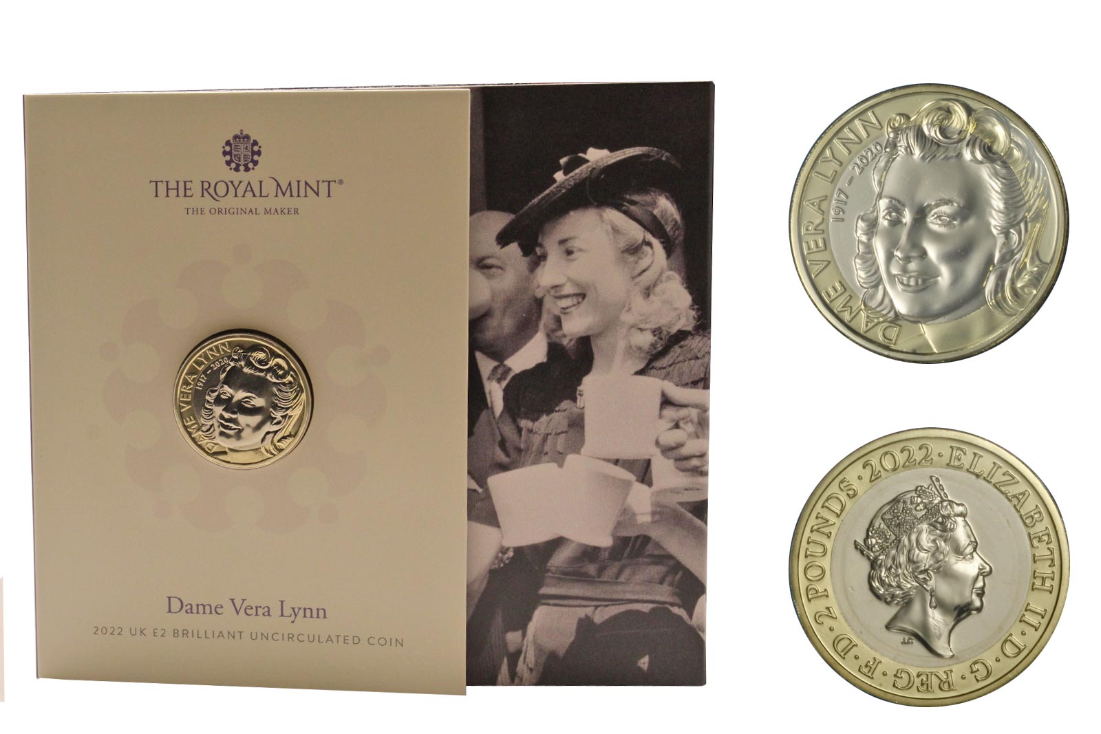"Dame Vera Lynn" - Regina Elisabetta II - 2 pounds - in folder 