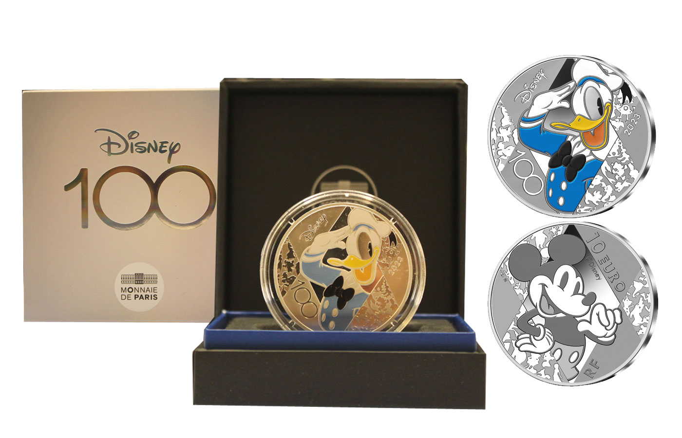 "100 Disney: Paperino" - 10 Euro gr. 22,20  in arg.  999/ - Tiratura 5000 pezzi 