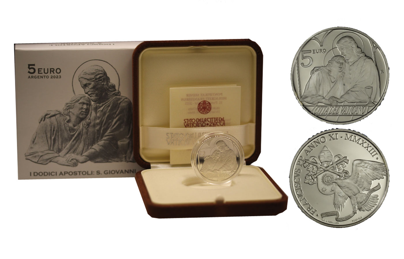 "San Giovanni" - Papa Francesco - 5 euro gr. 18,00 in arg. 925/ - tiratura limitata 3300 pezzi