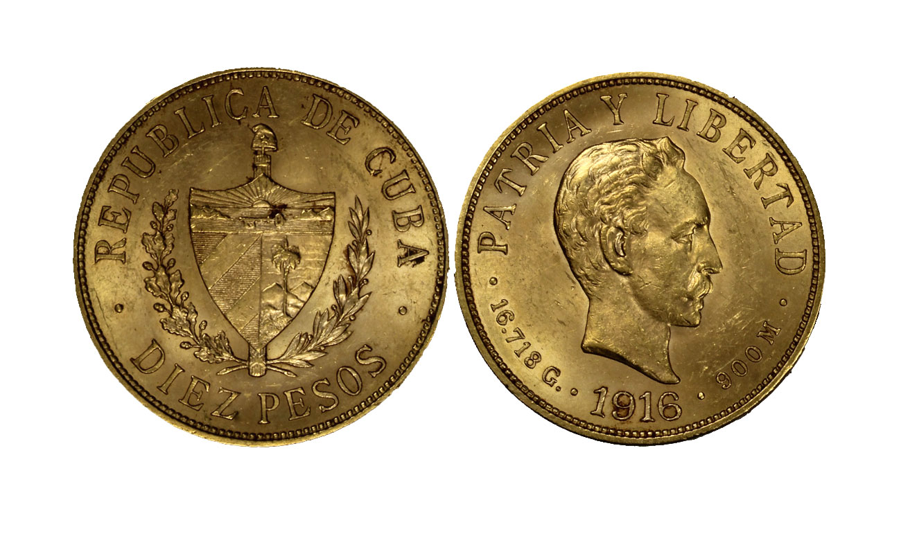 Jos Marti - 10 pesos gr. 16,71 in oro 900/