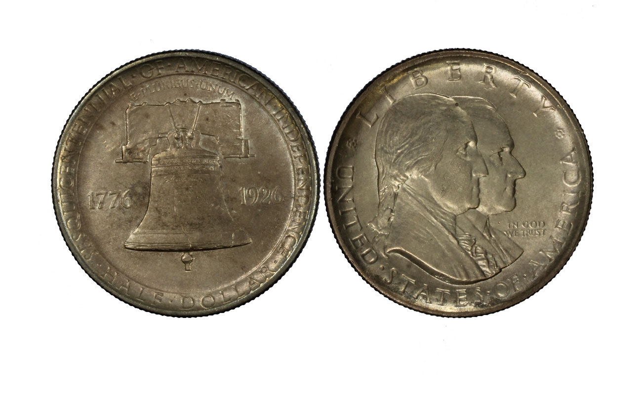 "U.S. sesquicentennial" - 1/2 dollaro gr. 12,50 in arg. 900/
