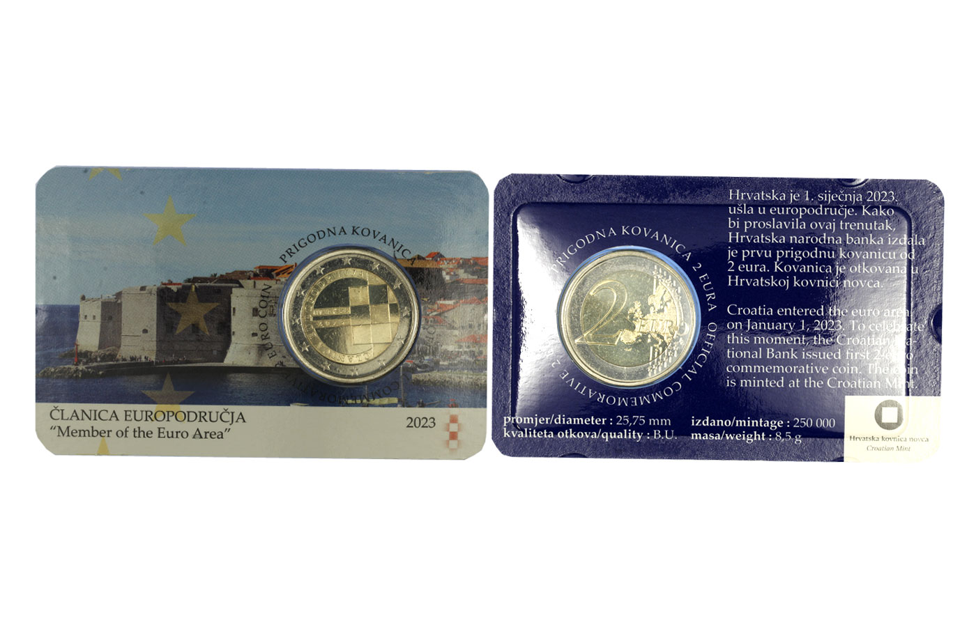 "Introduzione all'euro" - 2 euro - in coincard
