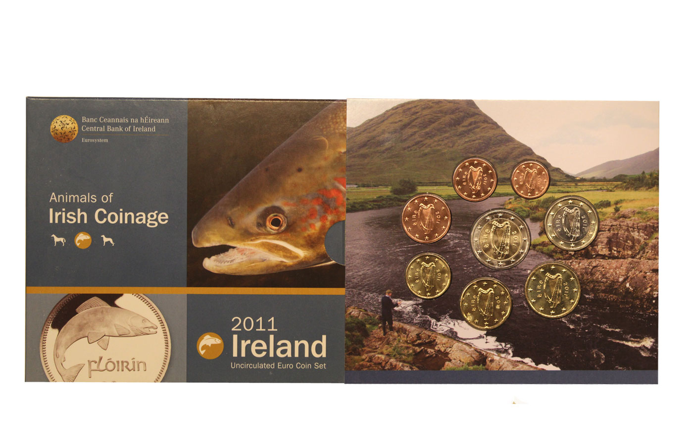 "Animals of irish coinage" - serie divisionale di 8 monete - Conf. originale