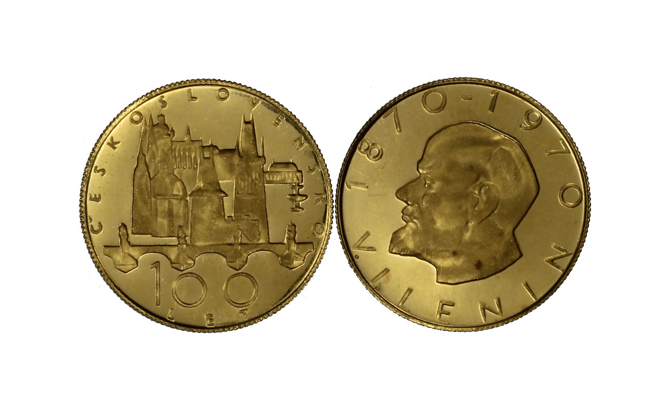 "100 nascita Lenin" - Ducato gr. 3,54 in oro 986/