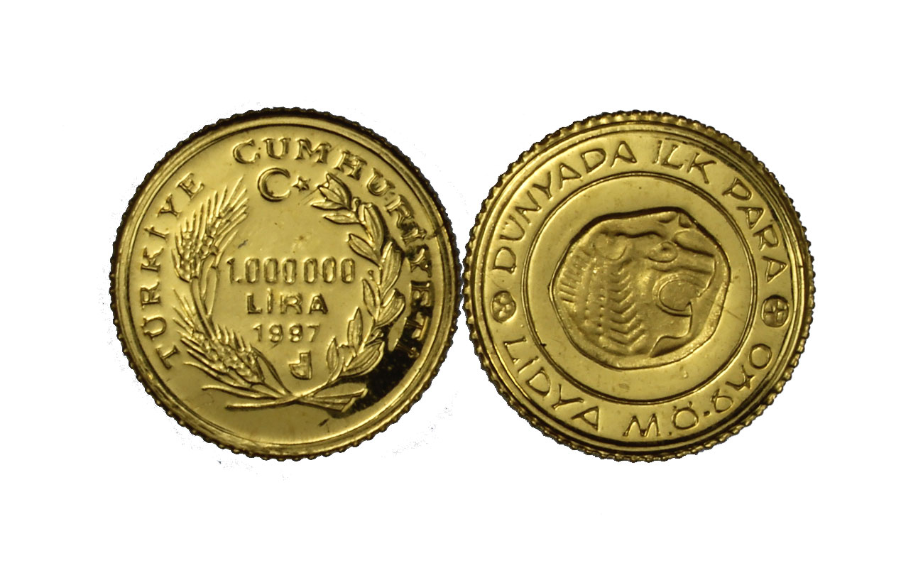 "Antica Lidia" - 1 milione di lire di gr. 1,24 in oro 999/